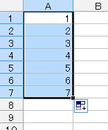 EXCELで数値をオートフィル②