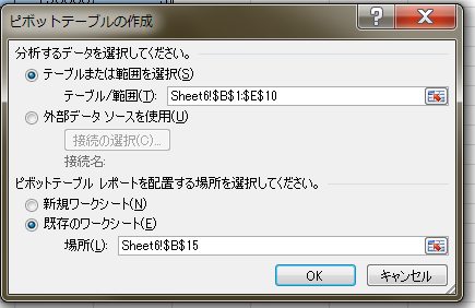 ダイアログ-ピボットテーブル