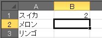 COUNTIF関数の実行結果